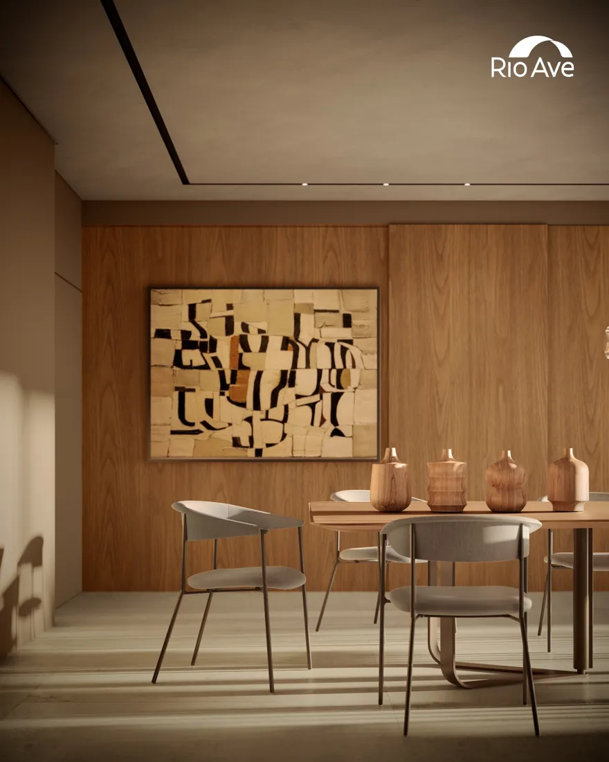 Sala de jantar em madeira